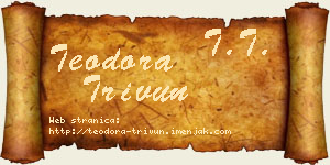 Teodora Trivun vizit kartica